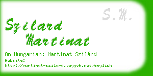 szilard martinat business card